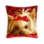 Cross stitch cushion kit Yorkshire with bow