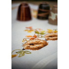 Vervaco Kit nappe Hérissons et feuilles d'automne