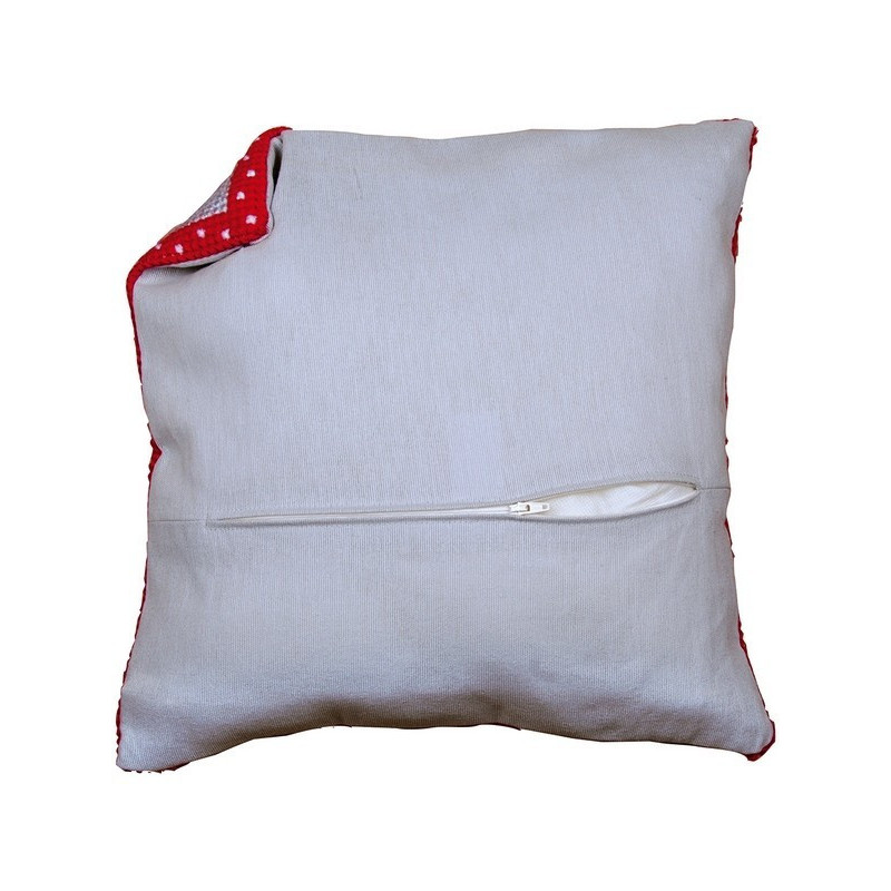 Cushion back with zipper - grey Cushion back with zipper - grey
