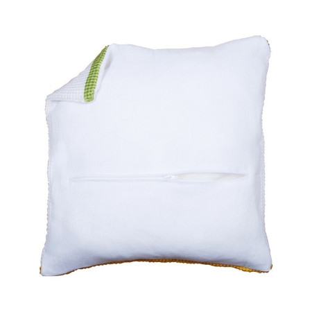 Cushion back with zipper - white