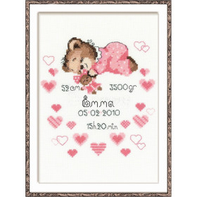 Riolis Kit de broderie Naissance des filles