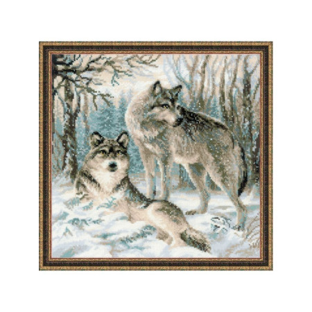 Riolis Kit de broderie Paire de loups