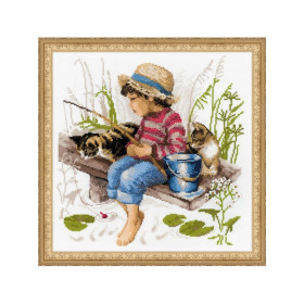 Riolis Kit de broderie Allons pêcher