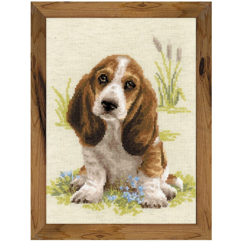 Kit de broderie Chiot Basset Hound