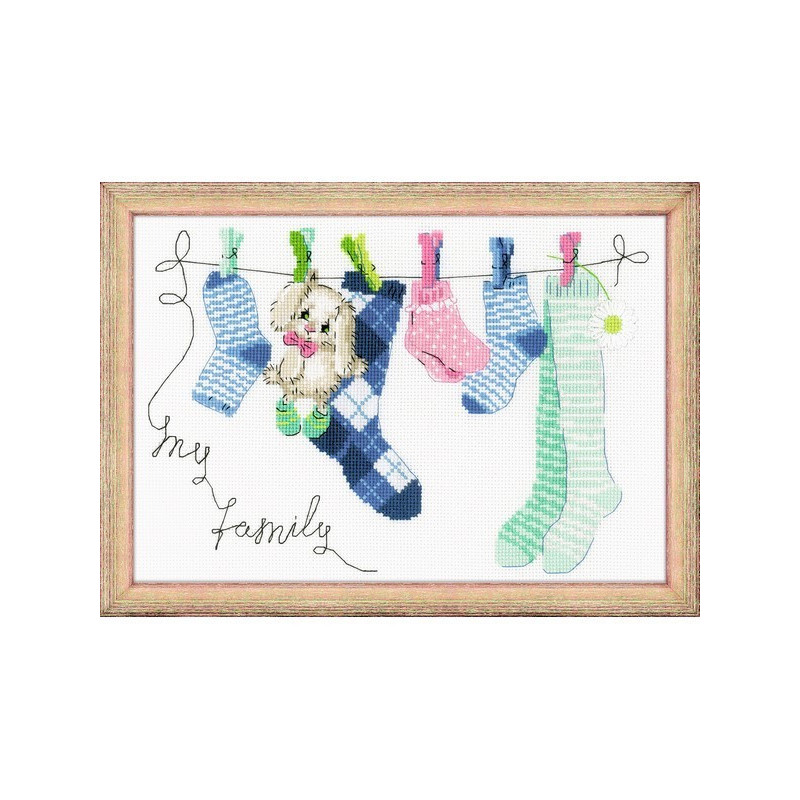 Kit de broderie Ma famille Kit de broderie Ma famille