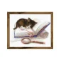 Embroidery kit Kitten on the Book 