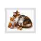 Embroidery kit Cat with Kittens