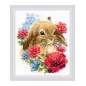 Kit de broderie Lapin en fleurs Kit de broderie Lapin en fleurs