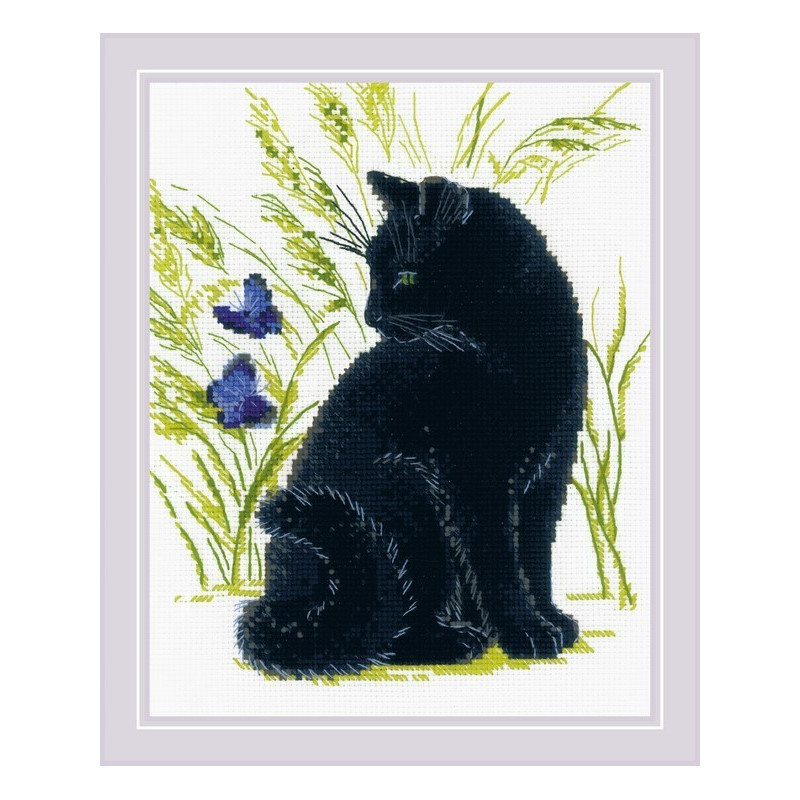 Embroidery kit Black Cat