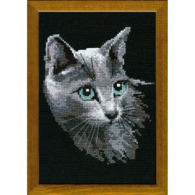 Riolis Embroidery kit Russian Blue Cat
