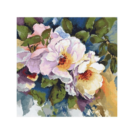 Luca-S Kit de broderie Aquarelle de roses