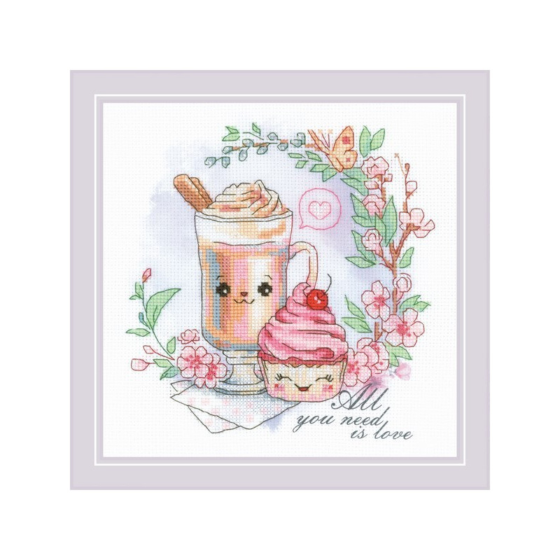 Embroidery kit Sweethearts' Coffee