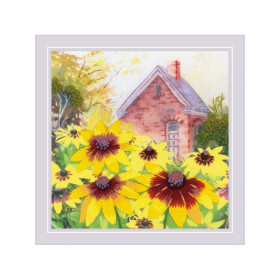 Riolis Embroidery kit Rudbeckia in the Garden. 