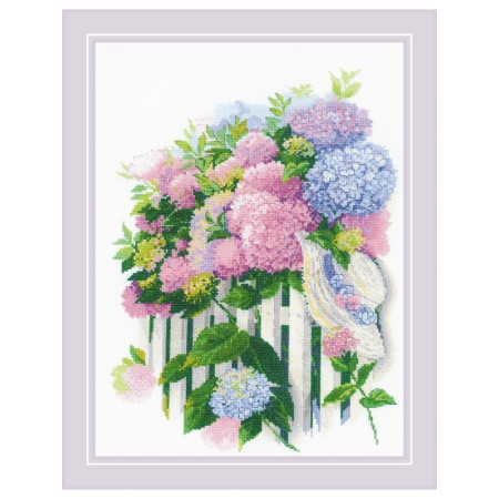 Riolis Kit de broderie Jardin d'hortensias