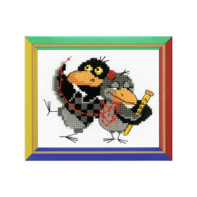 Riolis Kit de broderie Deux corbeaux