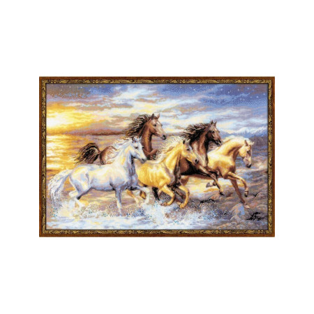  Kit de broderie Au coucher du soleil