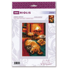 Riolis Embroidery kit By The Fireplace