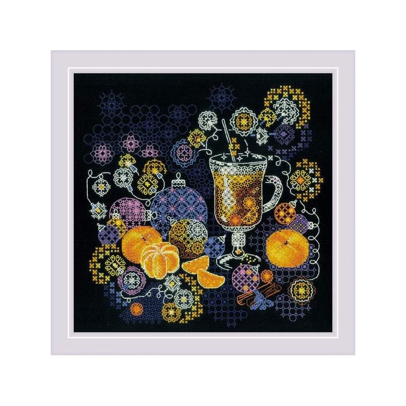 Kit de broderie Ambiance orange