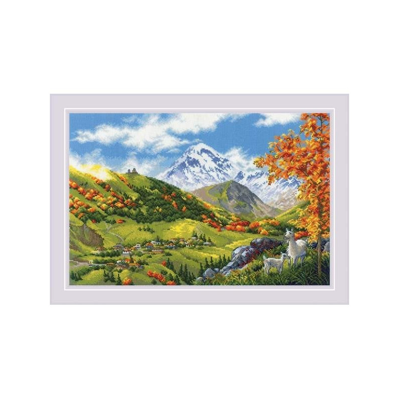 Embroidery kit Mountain Village