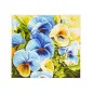 Printed Aida kit Blue pansies