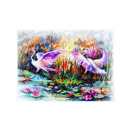 CDA Printed Aida kit Flamingo