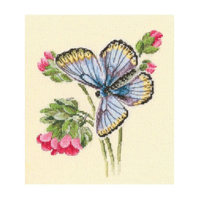 RTO Kit de broderie Papillon sur la fleur délicate