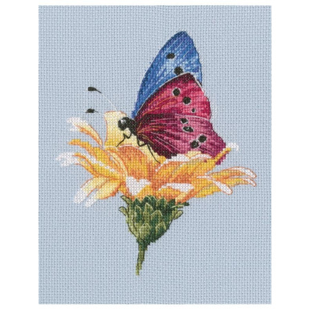 RTO Kit de broderie Papillon sur la fleur 2