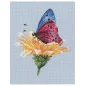 Kit de broderie Papillon sur la fleur 2