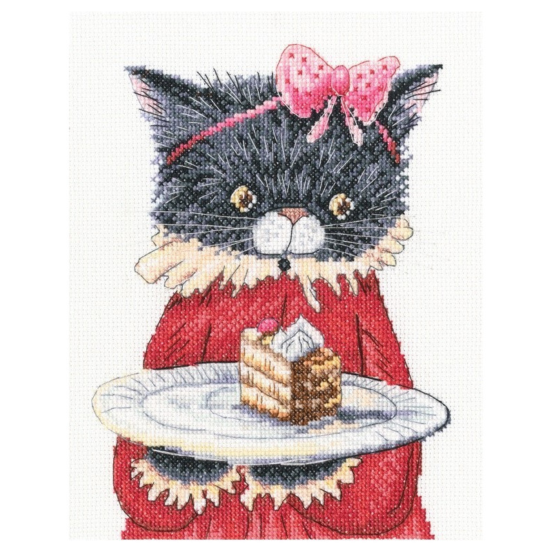 Kit de broderie Il y avait des chats. j'apporte le bonheur