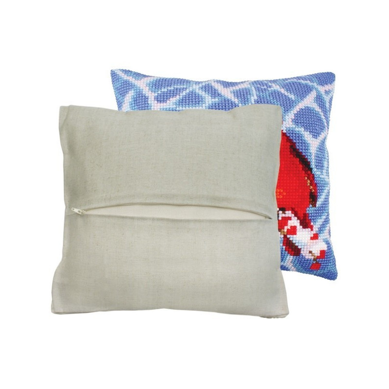 Cushion back with zipper - natural Cushion back with zipper - natural