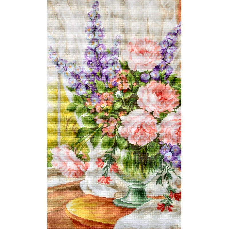 Kit de broderie Fleurs à la fenêtre 2