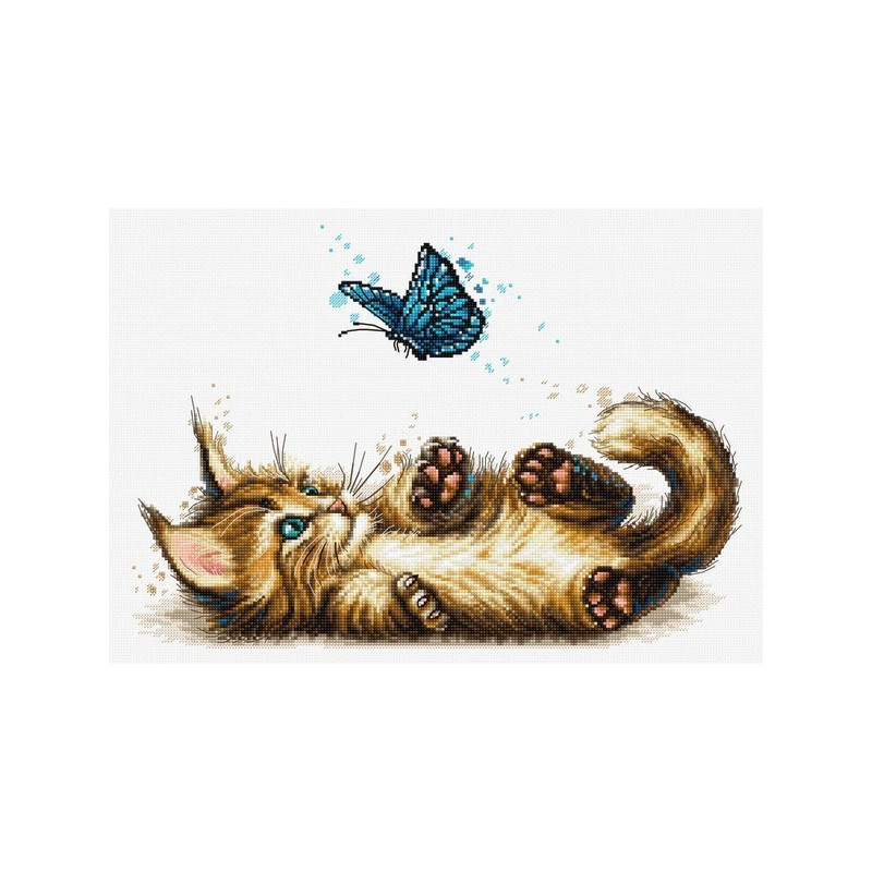 Kit de broderie Chaton espiègle