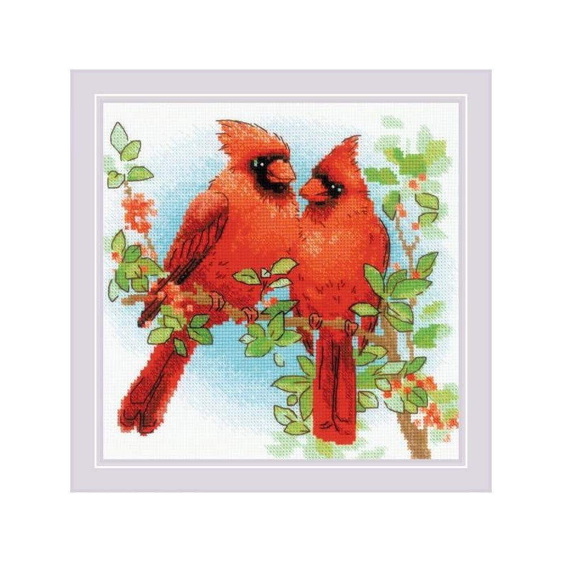 Kit de broderie Cardinal rouge