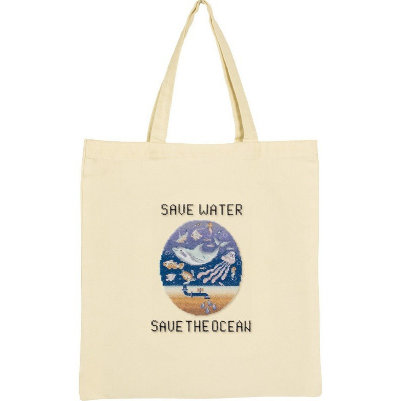 Embroidery kit  Save the Planet. Save Water, Save the Ocean