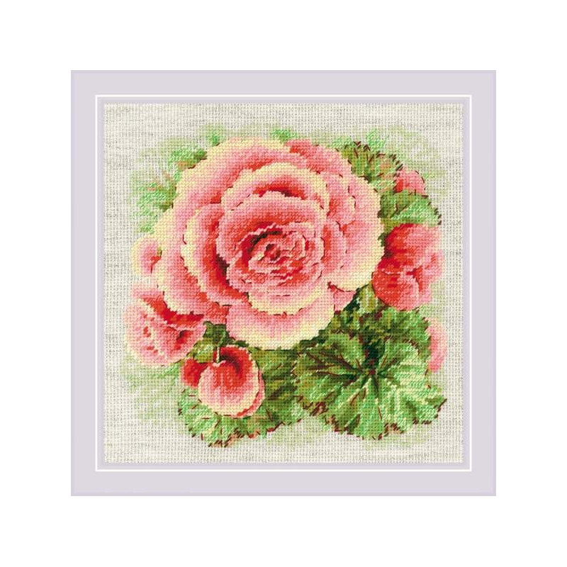 Embroidery kit Begonia