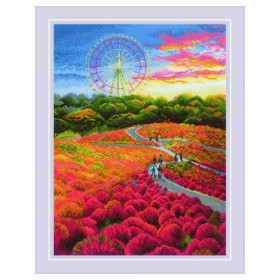 Riolis Kit de broderie Parc en bord de mer d'Hitachi