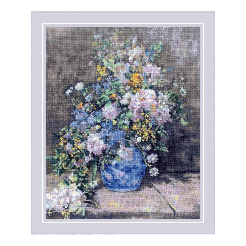 Kit de broderie Bouquet de printemps d'après Renoir