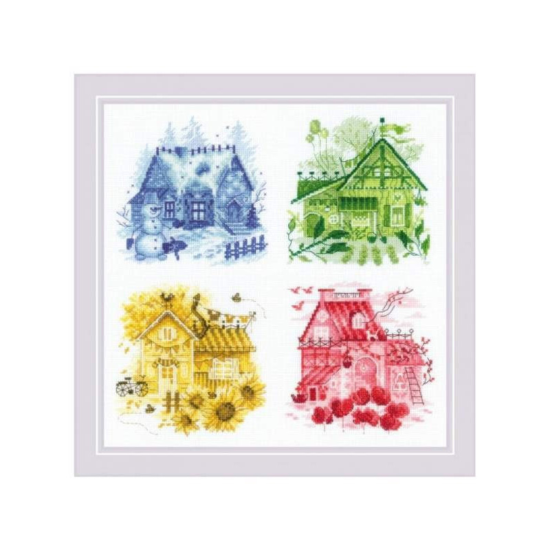 Embroidery kit Happy street Embroidery kit Happy street