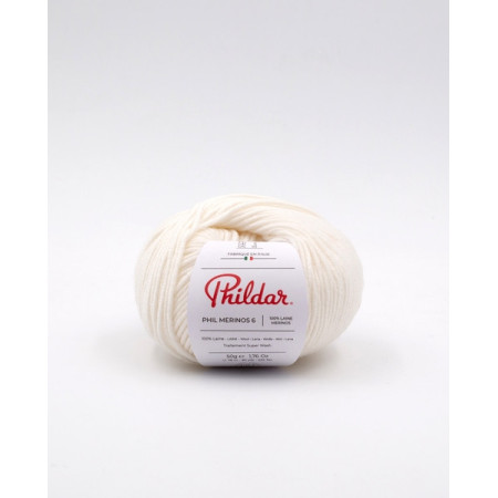 Knitting yarn Phildar Phil Merinos 6 Craie