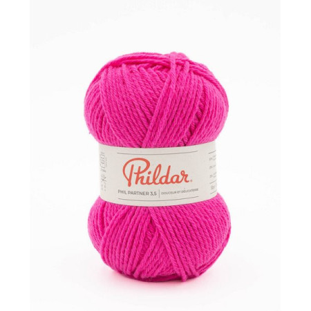 Laine à tricoter Phildar Phil Partner 3,5 Fuchsia