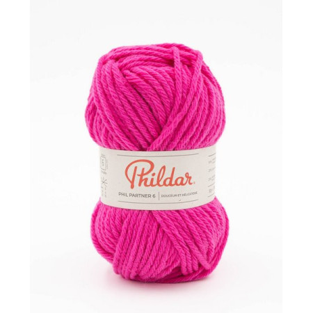 Laine à tricoter Phildar Phil Partner 6 Fuchsia