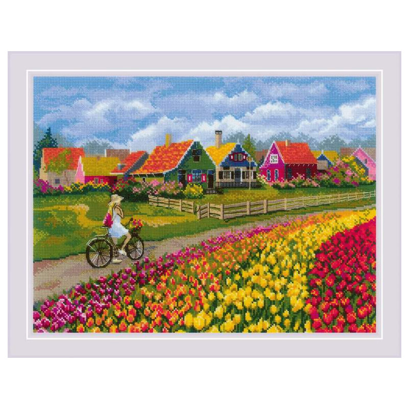 Embroidery kit Tulip Field