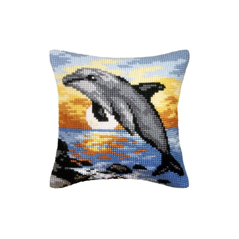 Cross stitch cushion kit Dolphin 2