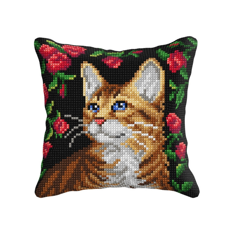 Cross stitch cushion kit Cat 3