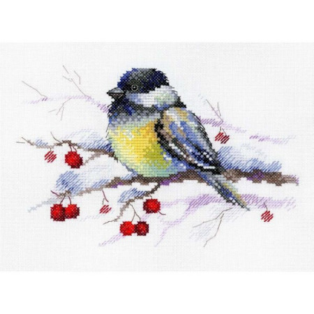 Aquarelle Kit de broderie Mésange pensive