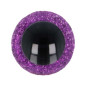 Oeil amigurumi 18 mm mauves paillettes