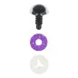 Animal eye 10 mm purple glitter