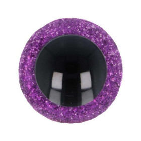  Animal eye 8 mm purple glitter for amigurumi and cuddly toys