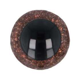  Animal eye 8 mm brown glitter for amigurumi and cuddly toys