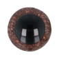 Oeil amigurumi 8 mm brun paillettes